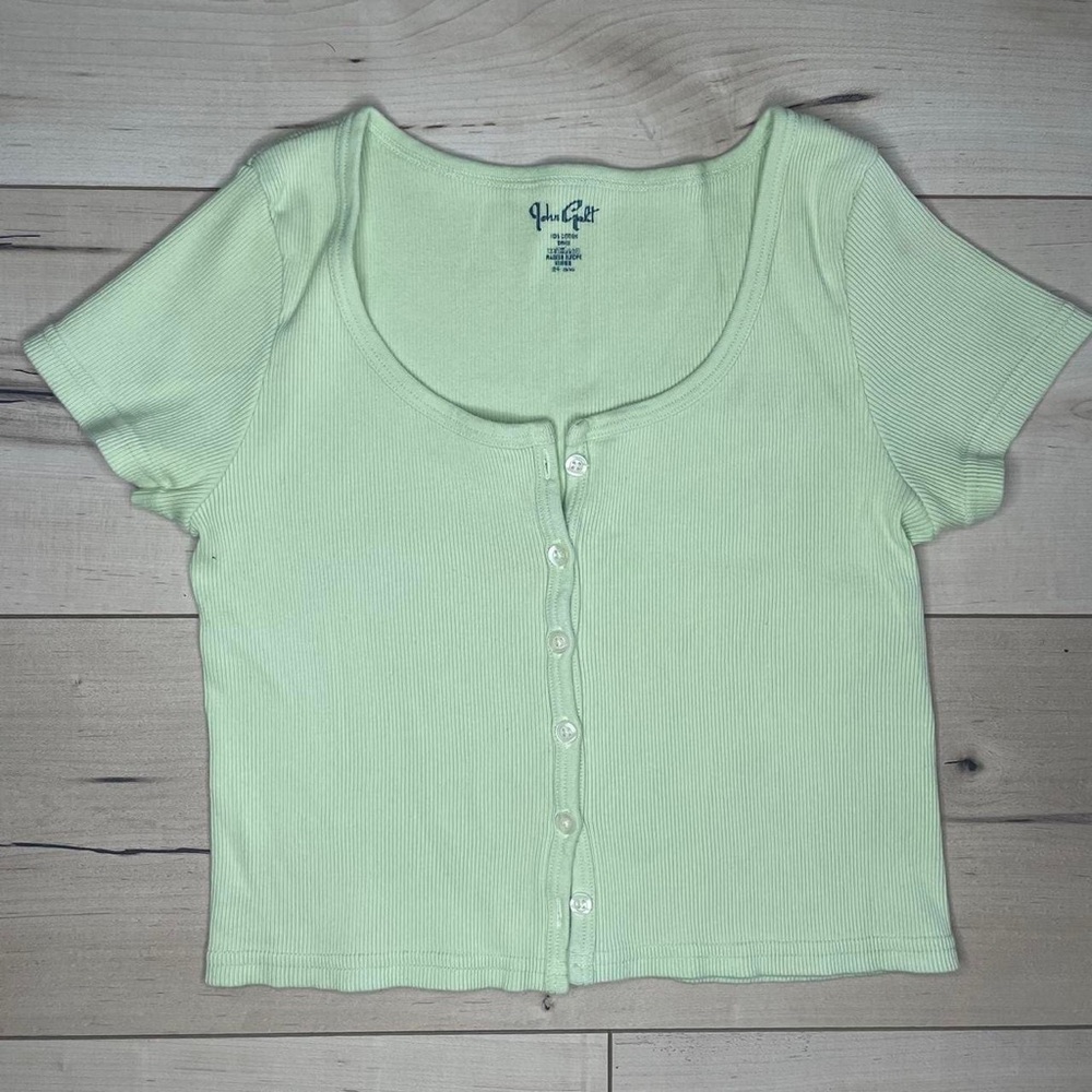 Brandy Melville Pastel Green Zelly Crop Top
